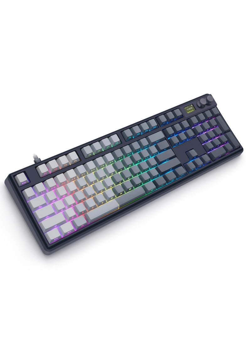 SKYLOONG GK104 RGB Gaming 8K Optical Keyboard - Glacier Brown Switch Hot Swappable - 8000Hz Polling Rate (English & Arabic)  - Image 4