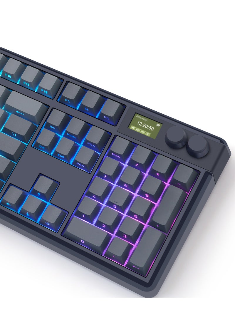 SKYLOONG GK104 RGB Gaming 8K Optical Keyboard - Glacier Brown Switch Hot Swappable - 8000Hz Polling Rate (English & Arabic)  - Image 5