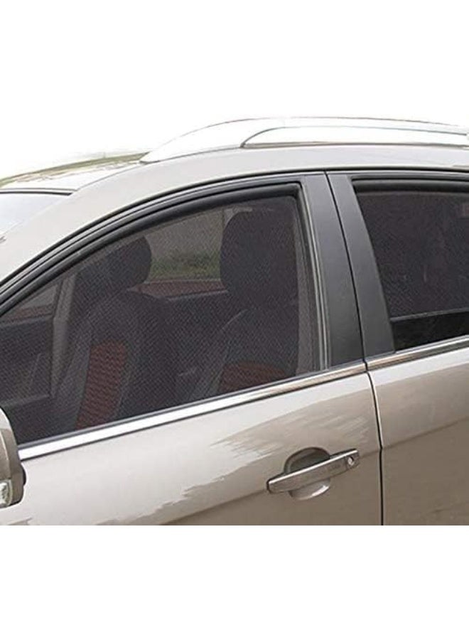 SHOWAY ستارة شمسية مغناطيسية للسيارة لحماية من الأشعة فوق البنفسجية وحاجب شمس جانبي شبكي صيفي (اللون: قوس أمامي) - Image 2