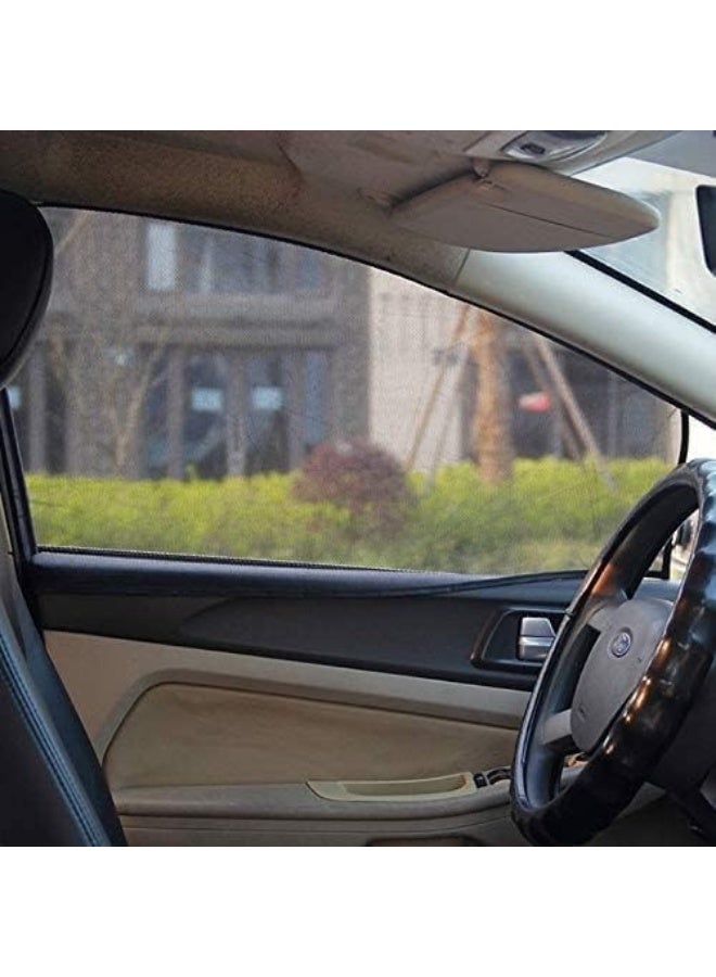 SHOWAY ستارة شمسية مغناطيسية للسيارة لحماية من الأشعة فوق البنفسجية وحاجب شمس جانبي شبكي صيفي (اللون: قوس أمامي) - Image 3