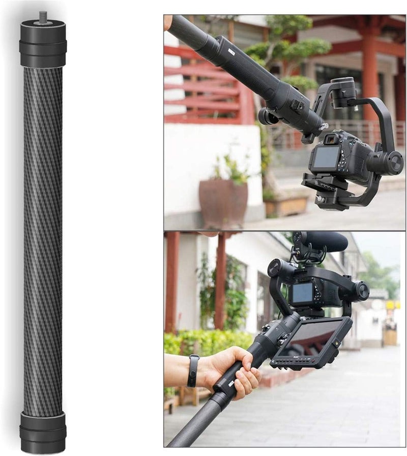 eWINNER 35cm Professional Stabilizer Extension rod Carbon Fiber Extension Pole Stick with 1/4'' 3/8" adapters Stabilizer Monopod for DJI Ronin-S Zhiyun Crane 2/3 Feiyu AK4000/ AK2000 Moza Air 2 - Image 4