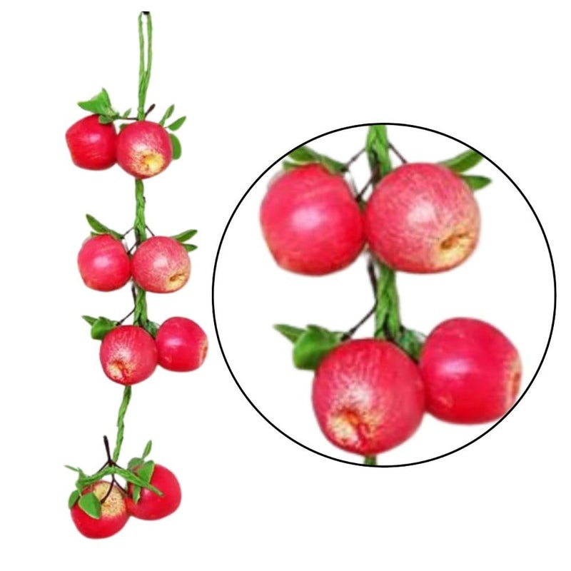 SINGAA Artificial Apple Fruits Strings | Fruit Chain | Fruit Garlands for Home, Office, Garden, Shops, Wall Hanging, Fruit Shops, Photography and Events Decoration - 60 CM (Pack of 1) - Image 3