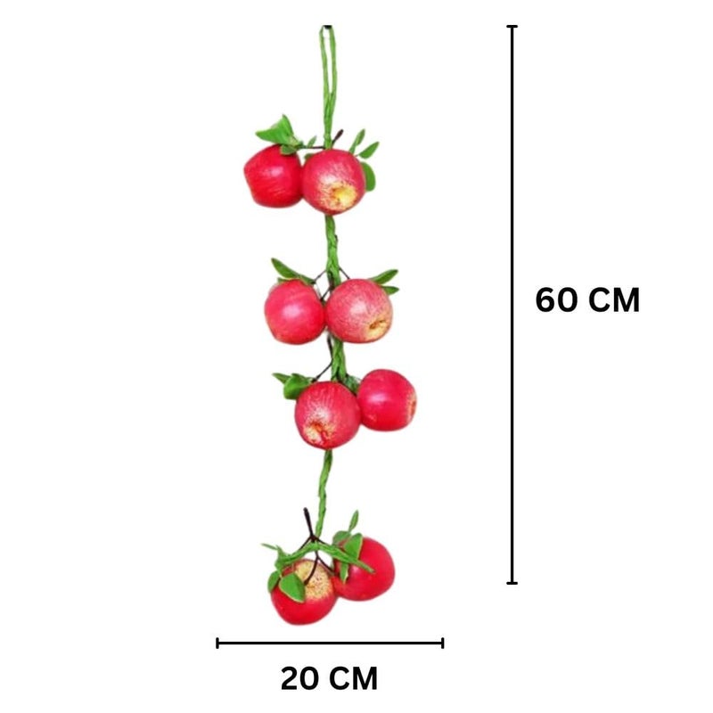SINGAA Artificial Apple Fruits Strings | Fruit Chain | Fruit Garlands for Home, Office, Garden, Shops, Wall Hanging, Fruit Shops, Photography and Events Decoration - 60 CM (Pack of 1) - Image 2