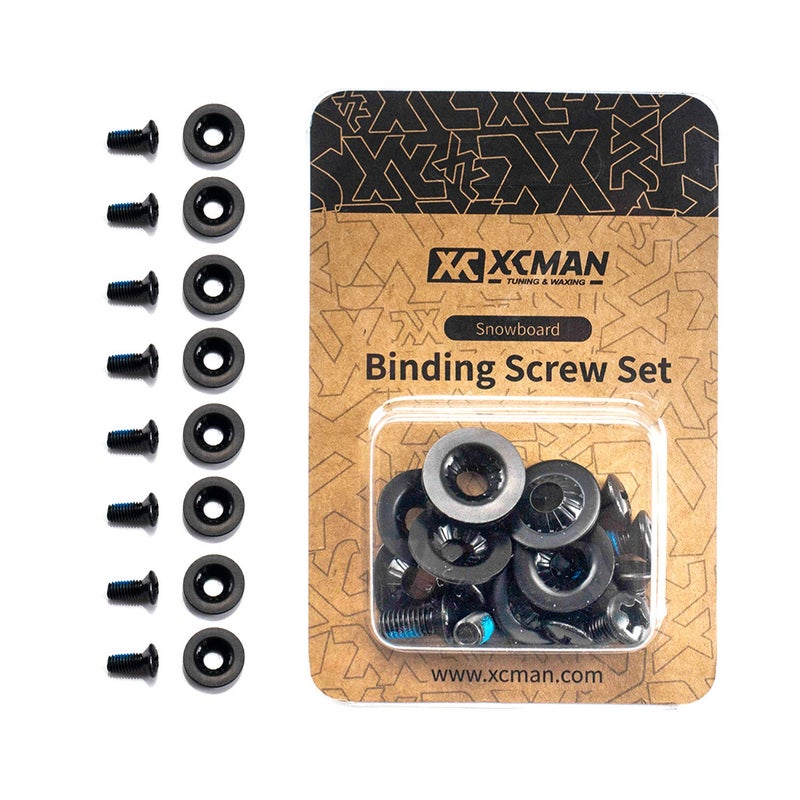 XCMAN Snowboard Binding Screw Set M6x16mm - 8pcs - Image 1