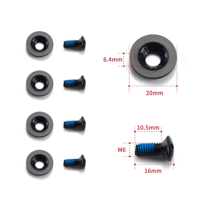 XCMAN Snowboard Binding Screw Set M6x16mm - 8pcs - Image 3