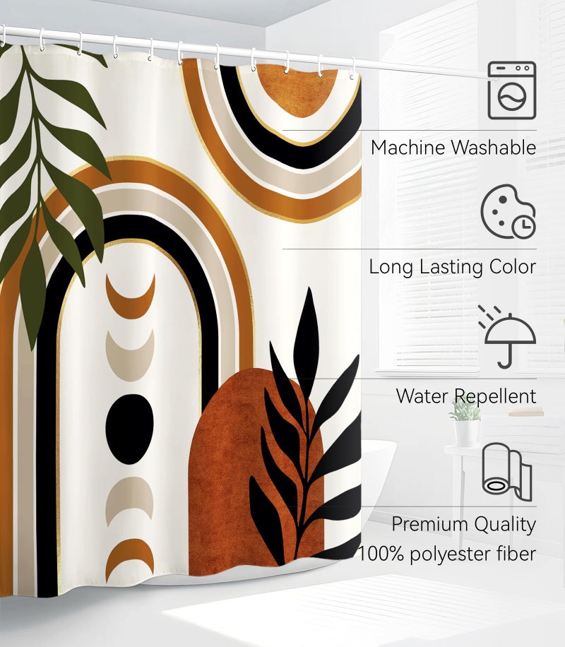 Stanoha Shower Curtain for Bathroom Stall Boho Modern Cute Aesthetic Decorative Girly Waterproof Unique Art Boho Girls Chic Print Design Teen Pretty Women Cortinas de BaÃ±o Bathtub 72 x72 Inch - Image 3