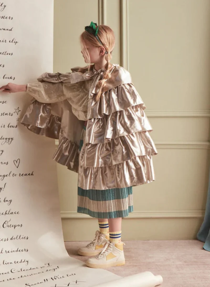 ميري ميري Gold Ruffle Cape