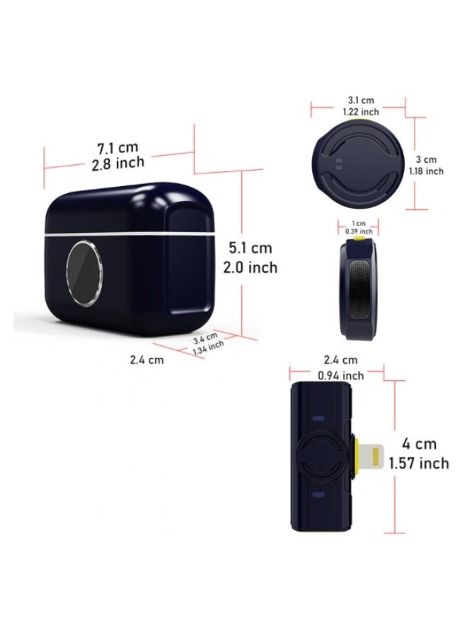Magnetic Digital Microphone Wireless Collar Lavalier Lapel Microphone with Charging Case for Lightning Connector for iOS Devices  - Image 2