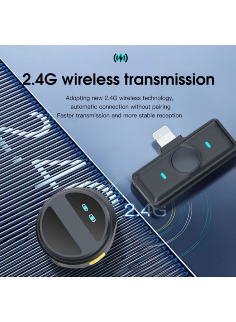 Magnetic Digital Microphone Wireless Collar Lavalier Lapel Microphone with Charging Case for Lightning Connector for iOS Devices  - Image 3