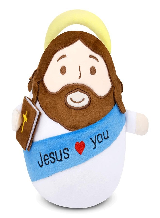 LSYDCARM Jesus Plush Doll, 8 Inch Easter Stuffed Animals Jesus with The Bible, Cloak & Jesus Love You, Easter Plush Toys for Church Sunday School, Religious Easter Gift for Kids Adults, Christian Gifts - Image 1