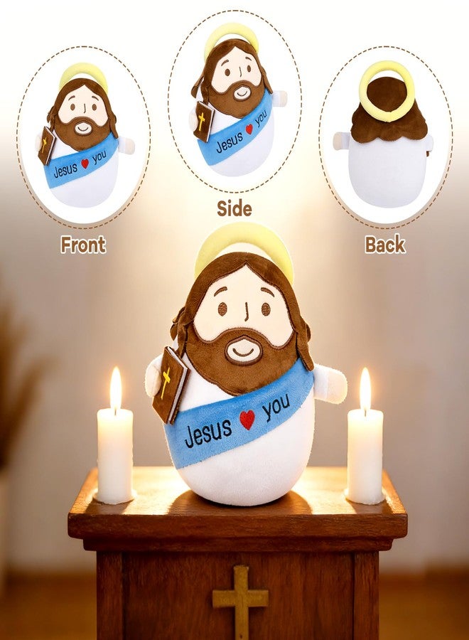 LSYDCARM Jesus Plush Doll, 8 Inch Easter Stuffed Animals Jesus with The Bible, Cloak & Jesus Love You, Easter Plush Toys for Church Sunday School, Religious Easter Gift for Kids Adults, Christian Gifts - Image 2