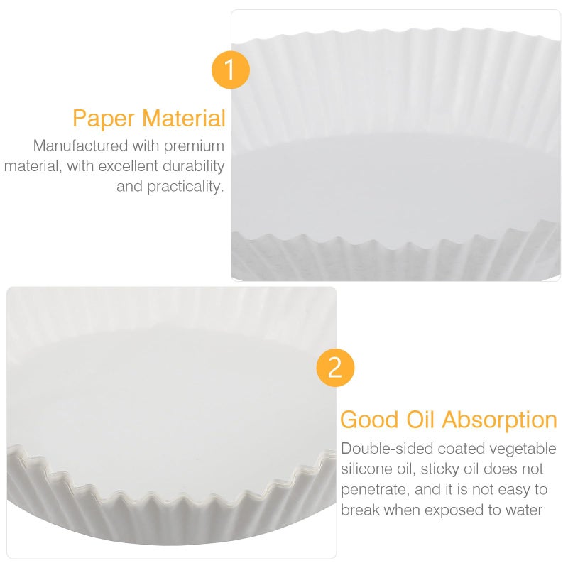 Non Stick Disposable Air Fryer Paper Liners 16Cm 30pcs Oil Absorbing Parchment Sheets - Image 5