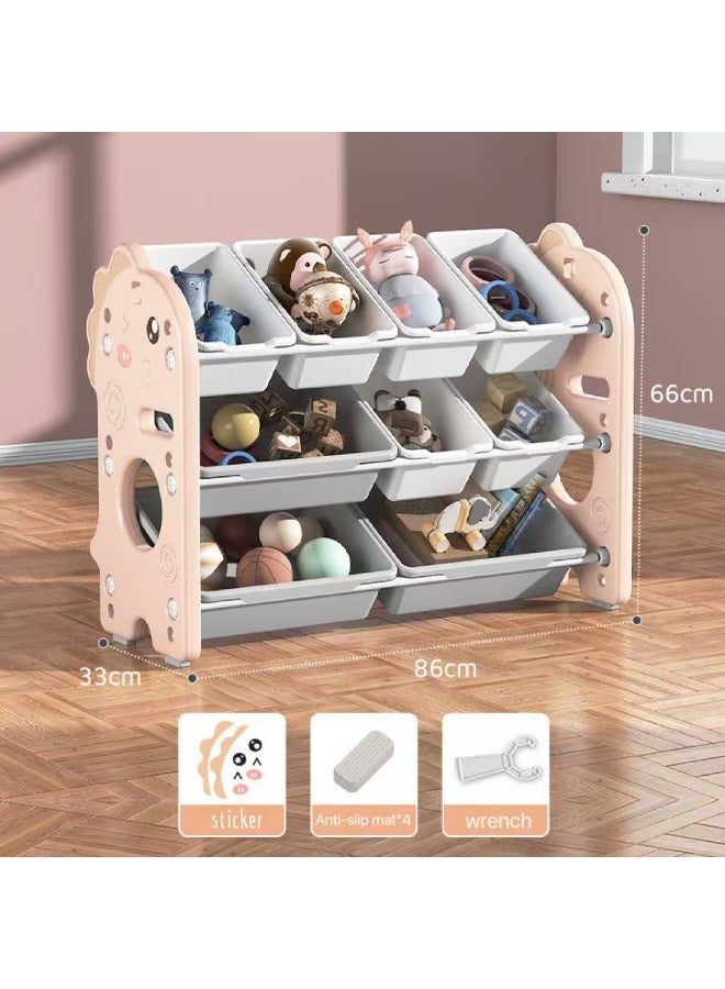 Deluxe Kids Toy Storage Organizer - Multi-Bin Storage Box with Removable Compartments, Sturdy Design for Playroom & Bedroom Organization - Image 1