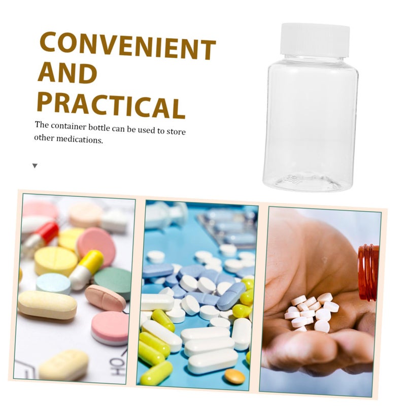 12pcs Large Opening Transparent Medicine Bottles With Caps For Pills Storage Travel Sealed Containers - Image 5