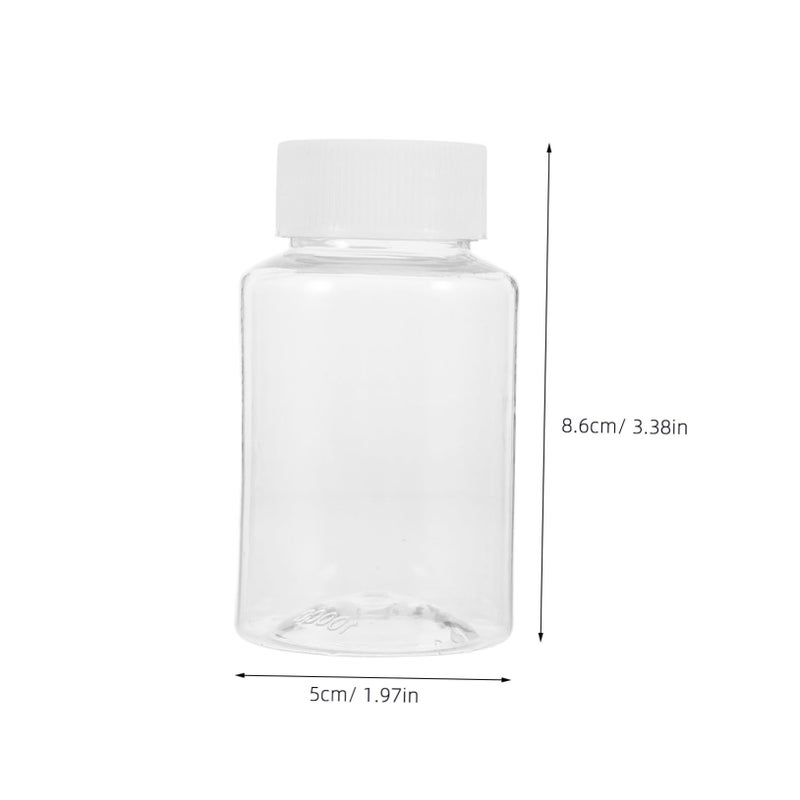 12pcs Large Opening Transparent Medicine Bottles With Caps For Pills Storage Travel Sealed Containers - Image 3