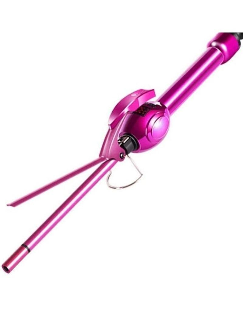 NIBEMINENT Curly Hair Curling Wand Flat Iron Wand Long   Rose Red 9mm - Image 1