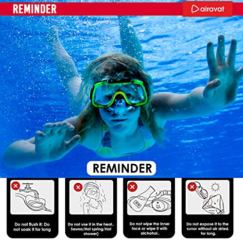 AIRAVAT Macho swimming goggles for Kids Children Teens, polycarbonate goggles, Anti-Fog, Anti-UV, Wide View Swimming Goggles, Free size (Black) - Image 5