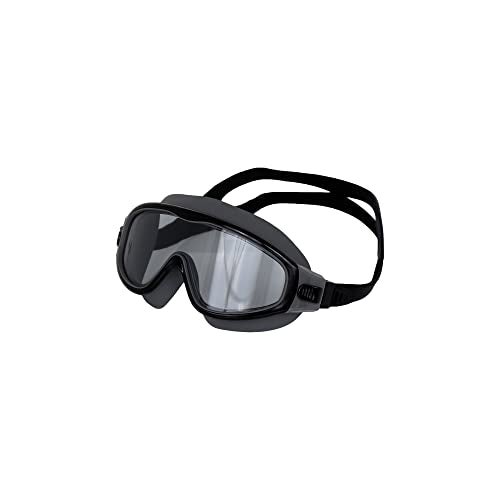 AIRAVAT Macho swimming goggles for Kids Children Teens, polycarbonate goggles, Anti-Fog, Anti-UV, Wide View Swimming Goggles, Free size (Black) - Image 1