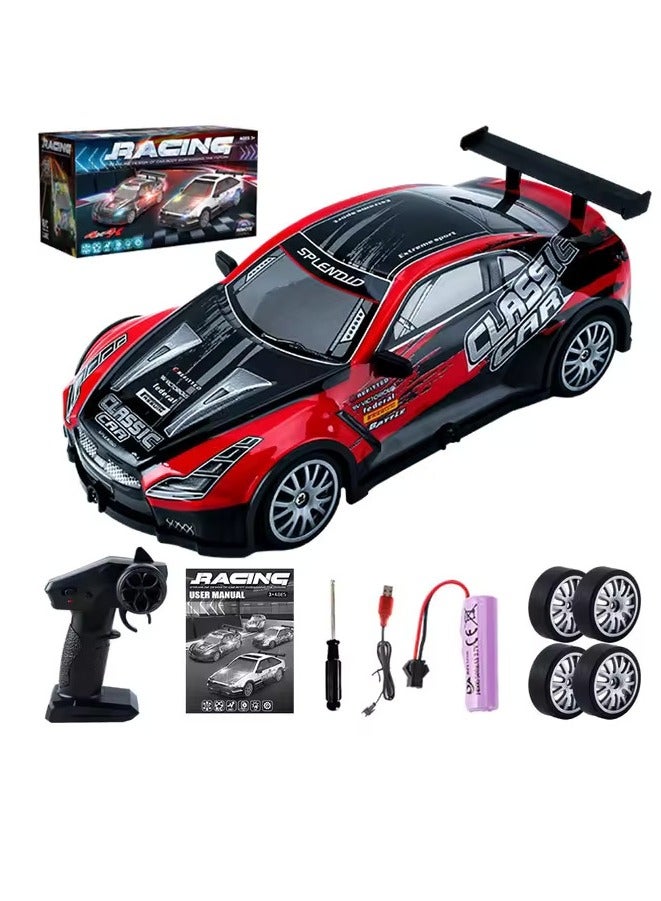 Remote Control Car Racing Vehicle | 1:20 Scale 4WD High-Speed GTR RC Drift Car | 2.4GHz Electric Sport Toy with Extra Tires, LED Lights, 15KM/H Speed | Perfect Gift for Kids & Beginners - Image 1