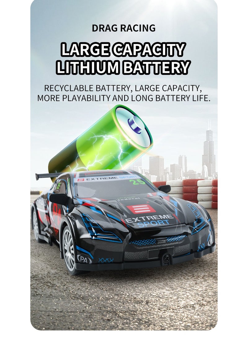 Remote Control Car Racing Vehicle | 1:20 Scale 4WD High-Speed GTR RC Drift Car | 2.4GHz Electric Sport Toy with Extra Tires, LED Lights, 15KM/H Speed | Perfect Gift for Kids & Beginners - Image 5