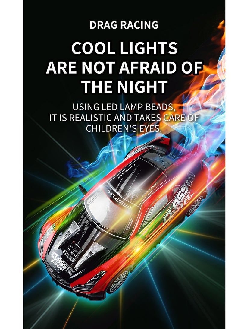 Remote Control Car Racing Vehicle | 1:20 Scale 4WD High-Speed GTR RC Drift Car | 2.4GHz Electric Sport Toy with Extra Tires, LED Lights, 15KM/H Speed | Perfect Gift for Kids & Beginners - Image 4