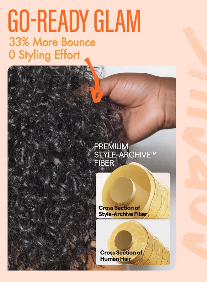 GORGIUS Shaggy Haircuts Natural Black Curly Wigs with Bangs Crafted with Style-Archive™ Technology: Premium Fiber & Remy Human Hair Blended, Realistic Look with True Scalp - Image 4