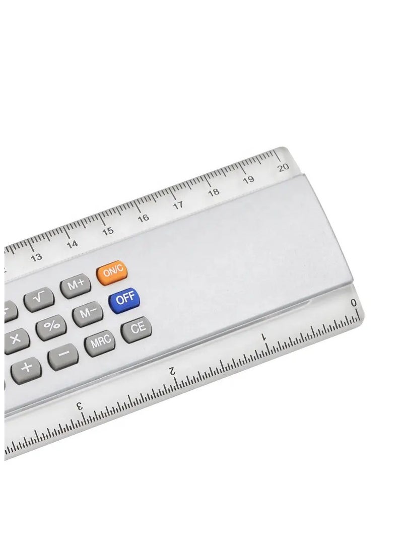 Generic 2-in-1 Ruler Calculator – 20cm/8 Inch with 8-Digit LCD Display, Battery-Powered, Multifunctional Office & School Calculator, Portable Math Tool for Students, Professionals, and Promotional Gifts  - Image 5