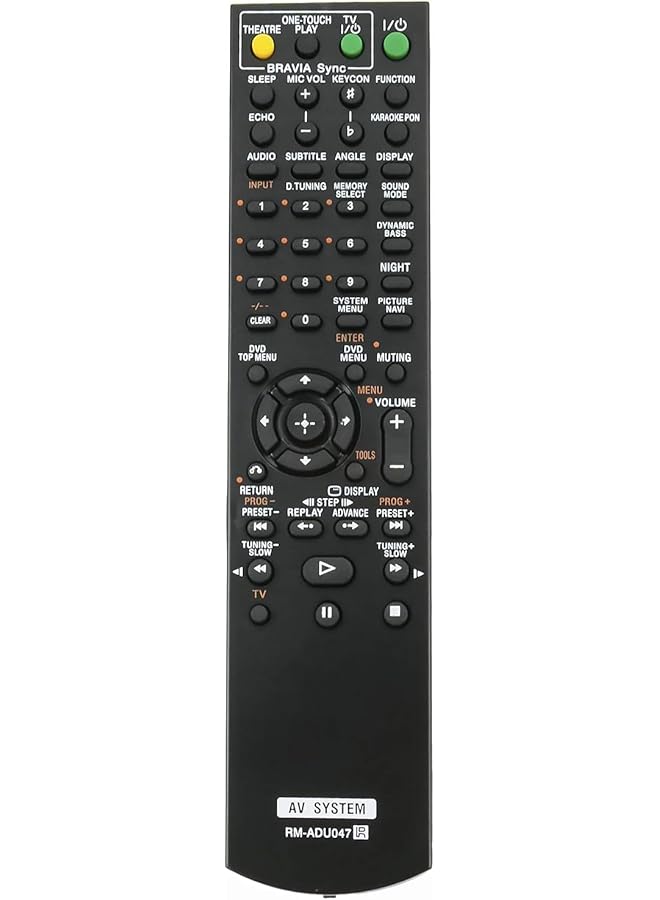 The Bros RM-ADU047 Replacement Remote fit for Sony DVD Home Theatre System DAV-DZ340K DAV-DZ290K DAV-DZ310 DAV-DZ590K DAV-DZ610 DAV-DZ640K DAV-DZ790K DAV-DZ810 DAV-DZ840K DAV-DZ910W DAV-DZ940K - Image 1