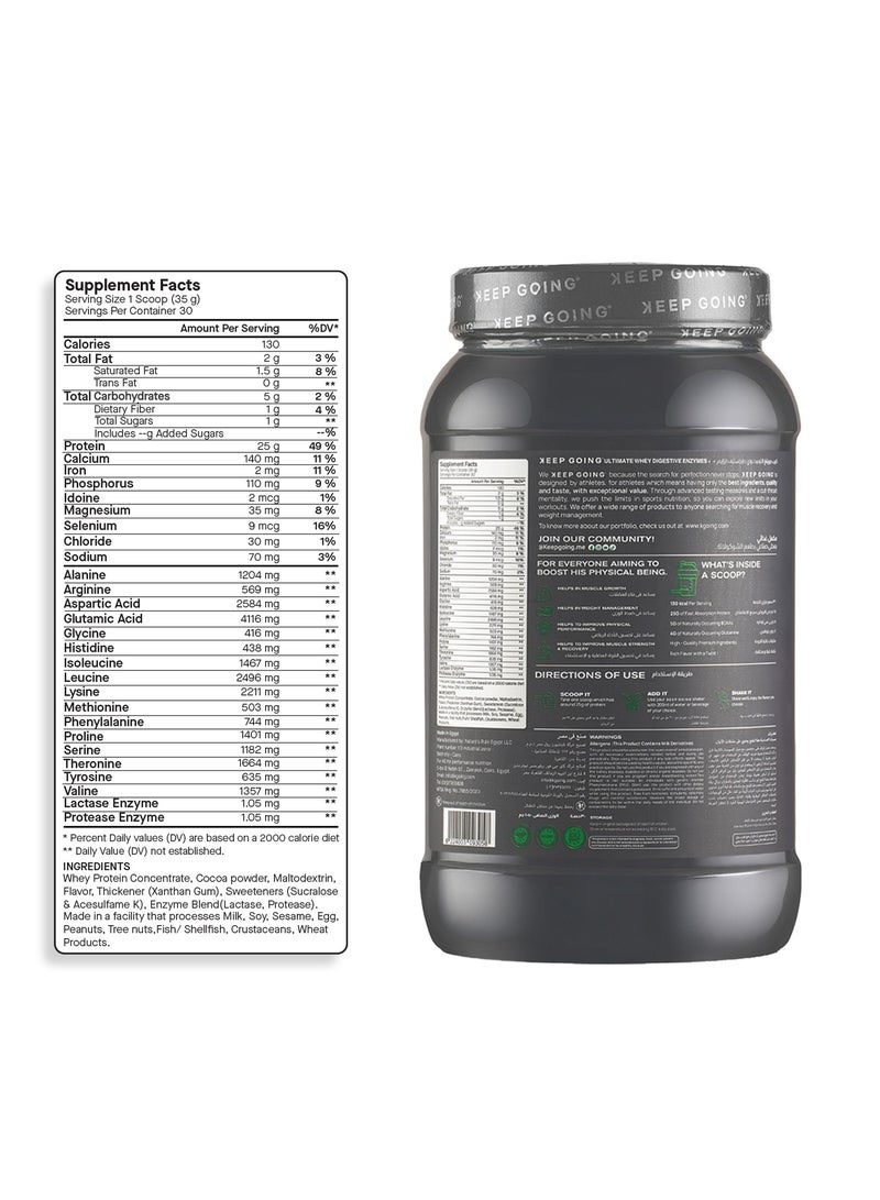 KEEP GOING ‫الواي بروتين بالإنزيمات الهاضمة ‪-‬ بنكهة الشيكولاتة الفاخرة - Image 4
