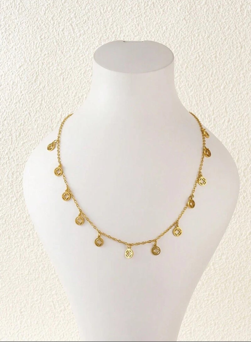 Equal Elegant Gold Stainless Steel Necklace For Women - Image 1