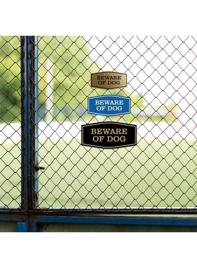 All Quality Fancy Beware Of Dog Wall Or Door Sign Laserengraved Lettering ; Durable Abs Plastic ; Vibrant Colors ; Elegant Fancy Shape (Blue) Small  - Image 3