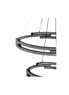 ماركة غير محددة ثرياء سقف مودرن حلق دائري  متعدد التصميم ثلاث اضاءات قطر 25 - 60 سم اسود  - Image 3