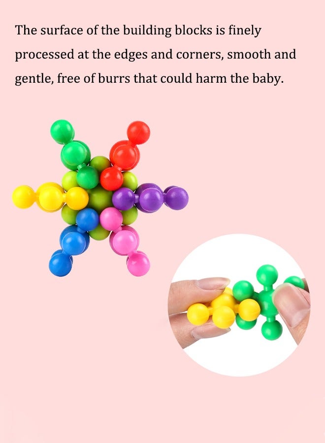 260-piece plum blossom building block particle toy 3D three-dimensional assembly building block toy Architectural building block toy Children's puzzle toy Enlightenment education With storage box - Image 5