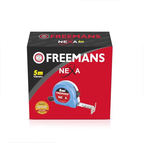 FREEMANS NEXA 5m:19mm Steel Inchi Measuring Tape - 5m With Unbreakable ABS case || Click Action Front Lock || Double-sided Printing and Belt Clip - Image 2