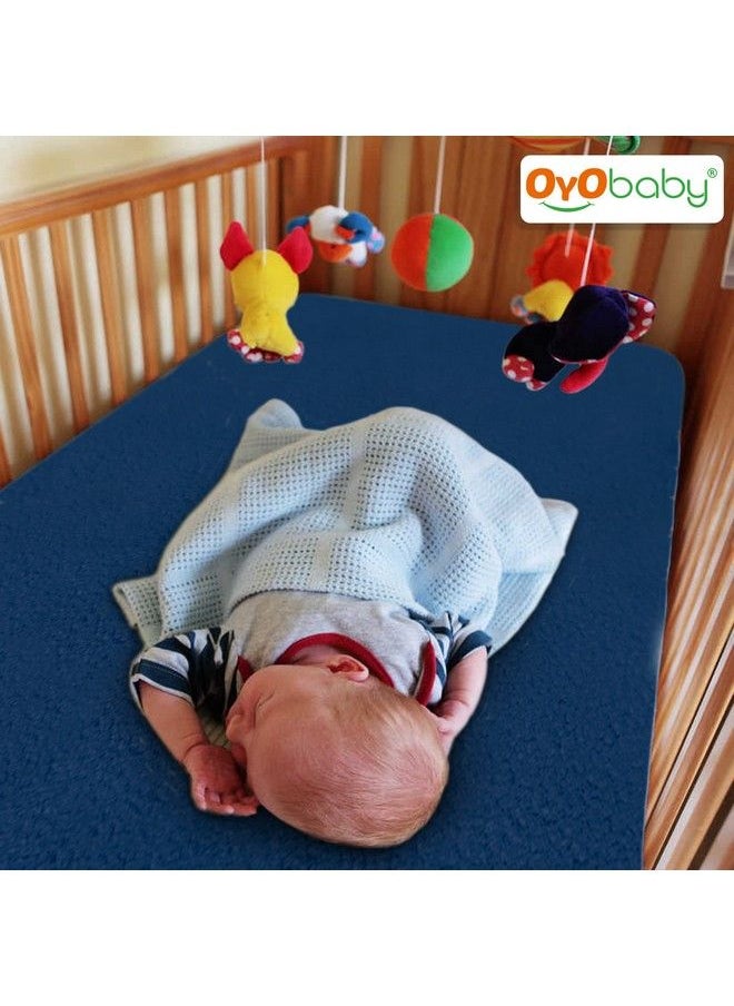 OYO BABY Waterproof Quick Dry Sheet For Baby; Bed Pad ; Baby Bed Protector Sheet For Toddler Children (X Large (200Cm X 140Cm) Dark Sea Blue)  - Image 3