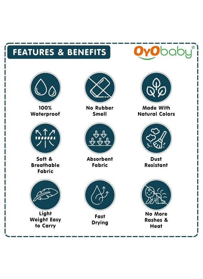 OYO BABY Waterproof Quick Dry Sheet For Baby; Bed Pad ; Baby Bed Protector Sheet For Toddler Children (X Large (200Cm X 140Cm) Dark Sea Blue)  - Image 4