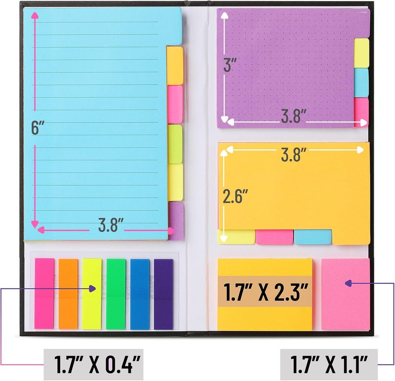 Mr. Pen - Sticky Notes Set, 2 Sets, 820 Pack, Ruled | Dotted & Blank Notes with 150 Index Tabs, Divider Sticky Pads for Bible Study, Office, School, Planning - Image 3
