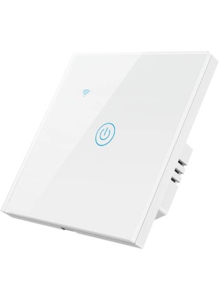 Wi-Fi Zigbee Smart Wireless Touch Switches No Neutral Wire Required Compatible with Alexa and Google Home APP Remote Control Touch Switch Voice Control No Hub Required (1 Gang White) - pzsku/ZFE5D4D534F412E8349F0Z/45/_/1724610758/08914e94-936b-4eac-bf21-e2cae02a6e4a