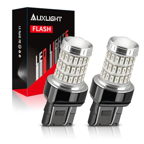 AUXLIGHT LED StrobeFlash Brake Tail Light Bulbs 7443 7440 LED Bulb Red 320 Brighter 7441 7444 T20 992 W21W Led Bulbs for Tail Stop Brake Lights Brilliant Red Pack of 2