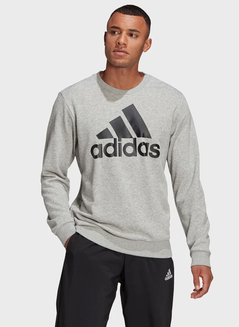 adidas سويت شيرت بشعار الماركة