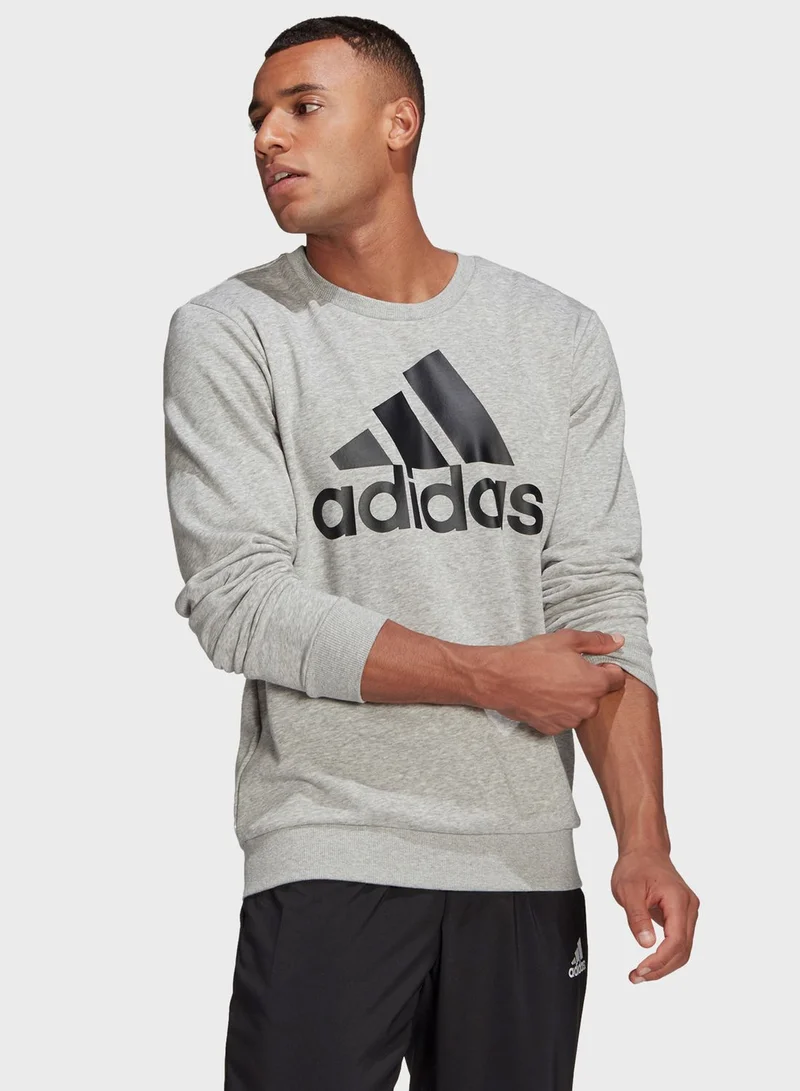 adidas سويت شيرت بشعار الماركة