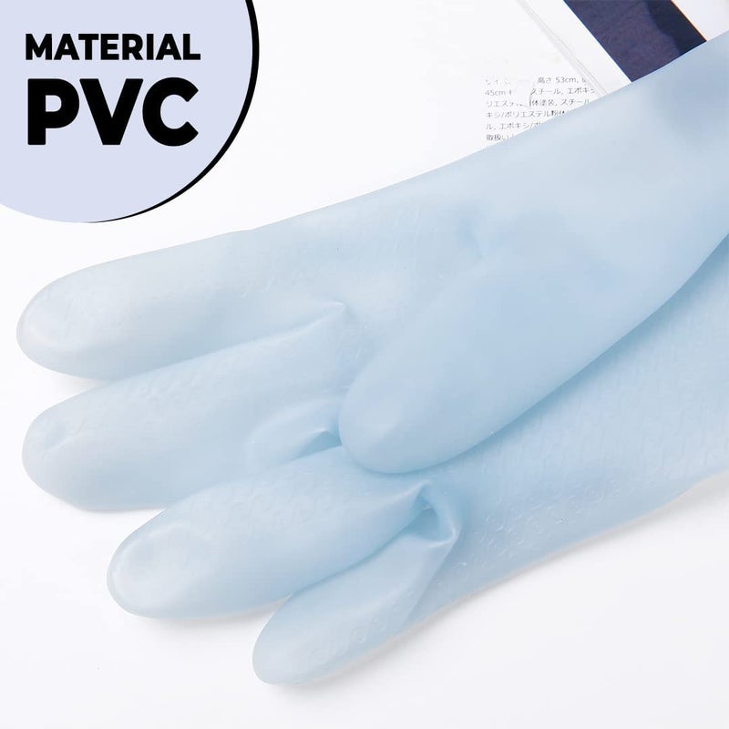 Kuber Industries Kuber Industries Multi-Purpose Hand Gloves For Kitchen Cleaning, Bathroom Cleaning & Gardening|Reusable Gardening Gloves|Long Elbow Gloves For Better Protection|Non-Slippery & Durable |9051|Jelly Blue - Image 3