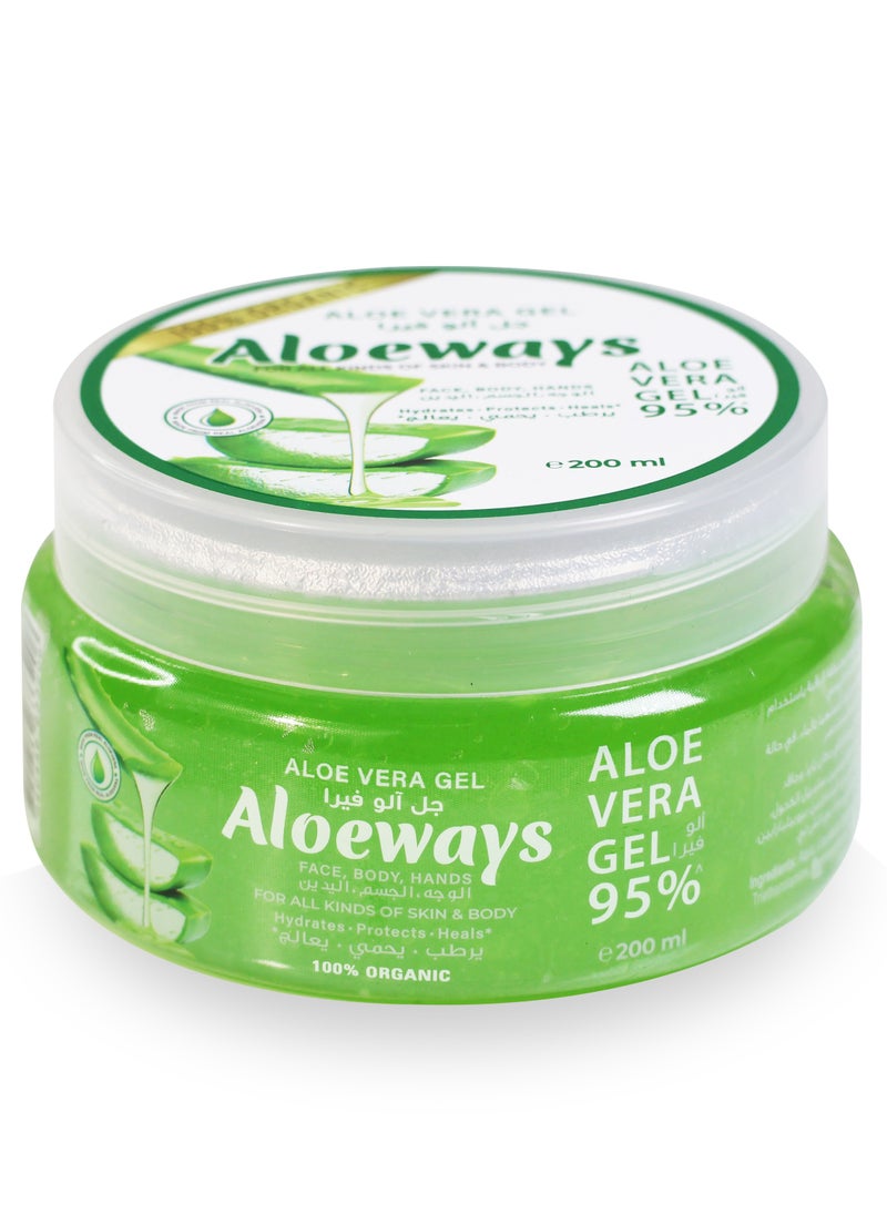 Aloeways Aloeways Pure Aloe Vera Gel - Moisturizes Skin - Enhances Skin Beauty - For All Skin Types - Aloe Vera Gel for Skin and Body  - Image 1