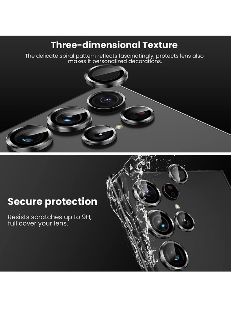 LENS SHIELD واقي زجاجي لعدسة الكاميرا لهاتف Samsung Galaxy S24 Ultra باللون الفضي، غطاء حلقة معدنية فردية للعدسات - Image 3
