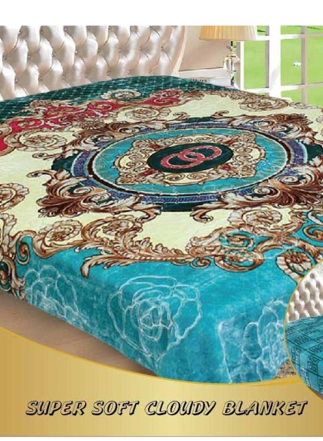 Rainbow Luxury Double-Sided Winter Blanket - Soft, Silky, and Luxuriously Textured Double-Layer Bed Blanket - 4 kg - 240x200cm - Heavy Blanket, Textured Blanket, Thick Double-Layer Winter Blanket - Ideal for Sleeping and Winter Furnishings - Image 3