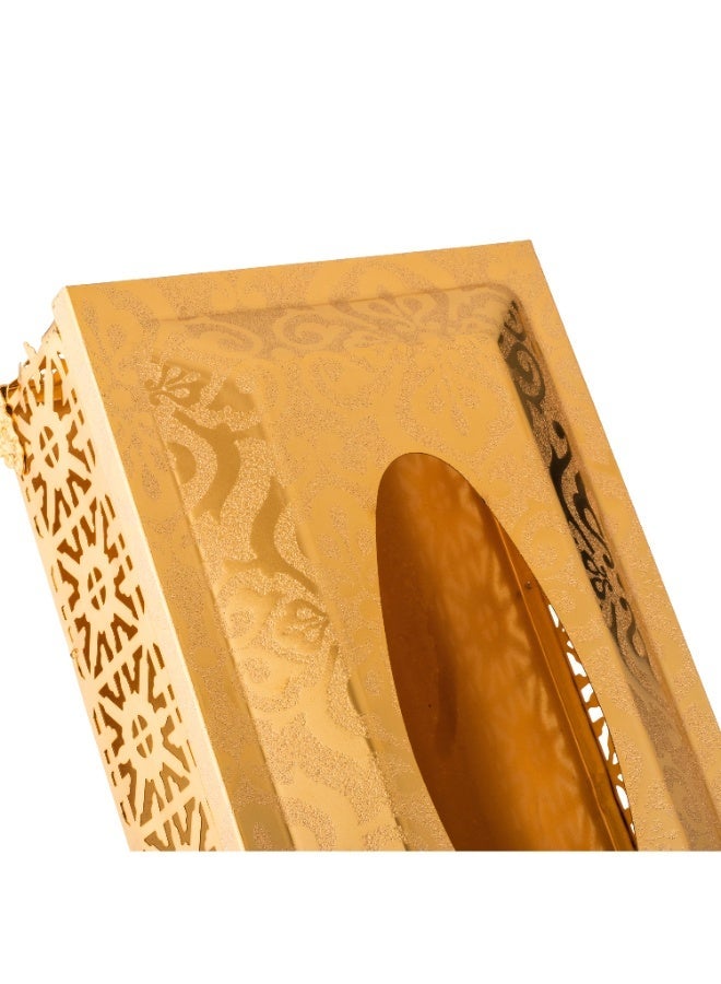 المرحومي طقم سلة مهملات وعلبة مناديل من المعدن و ديكور ذهبي لمنزل انيق و عصري - Image 3