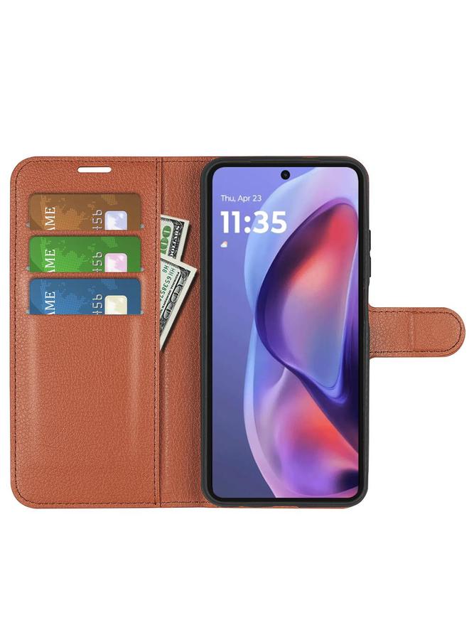 S-TOP Case For Motorola Moto E15 Litchi Texture Horizontal Flip Leather Phone Case with Holder - Image 4