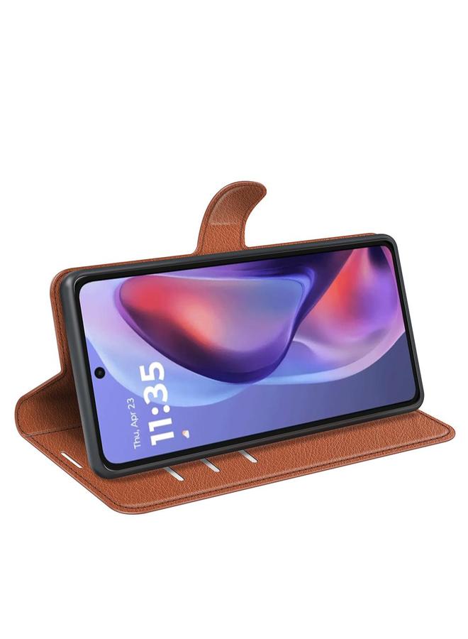 S-TOP Case For Motorola Moto E15 Litchi Texture Horizontal Flip Leather Phone Case with Holder - Image 5