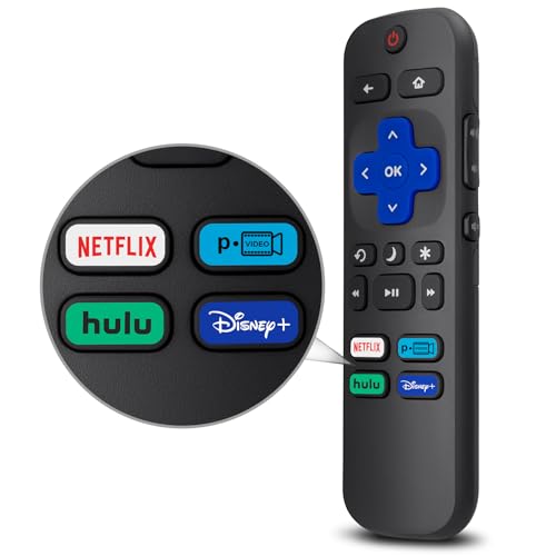 LOUTOC Replacement Remote Control Only for All Roku TV, Compatible for TCL Roku/Hisense Roku/Onn Roku Series Smart TVs (Not for Roku Stick and Box) - Image 1