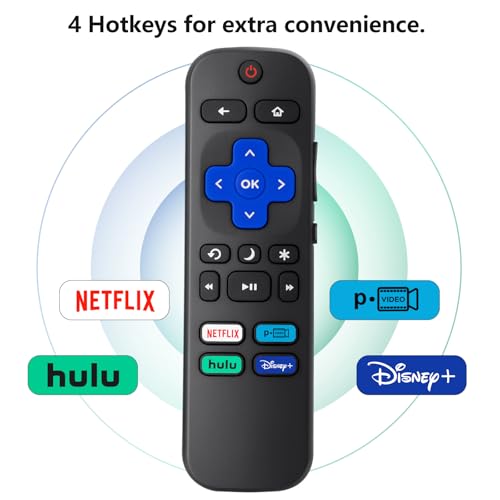 LOUTOC Replacement Remote Control Only for All Roku TV, Compatible for TCL Roku/Hisense Roku/Onn Roku Series Smart TVs (Not for Roku Stick and Box) - Image 5